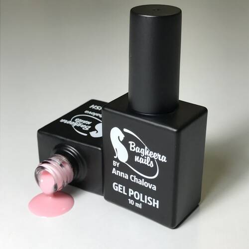 BN-02, Светло-розовый камуфлирующий полупрозрачный Гель-лак BAGHEERA NAILS